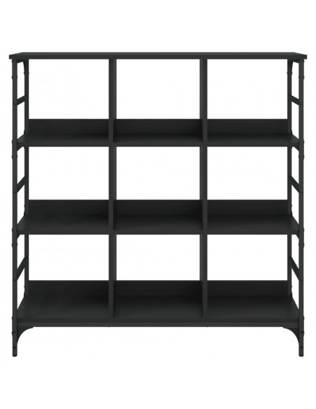 Credenza Nera 102x32x103,5 cm in Legno Multistrato