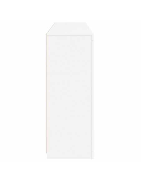 Credenze con Luci LED 3 pz Bianche in Legno Multistrato