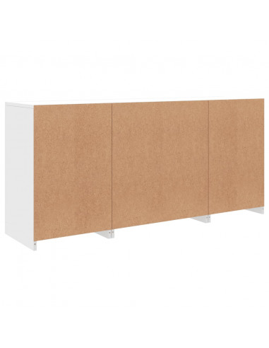 Credenza con Luci LED Bianca 142,5x37x67 cm