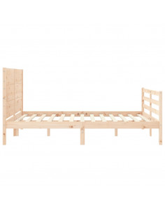 Giroletto con Testiera 160x200 cm in Legno Massello 2