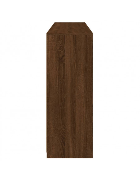 Credenze con Luci LED 3 pz Rovere Marrone in Legno Multistrato