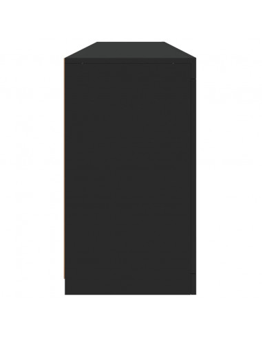 Credenza con Luci LED Nera 162x37x67 cm