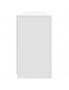 Credenza con Luci LED Bianca 162x37x67 cm 2