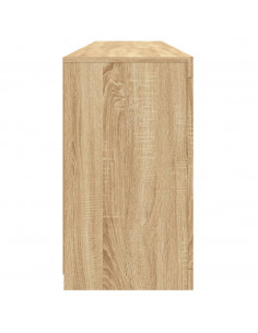 Credenza con Luci LED Rovere Sonoma 162x37x67 cm 2