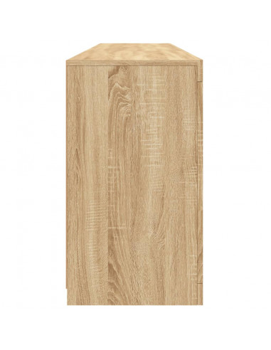 Credenza con Luci LED Rovere Sonoma 162x37x67 cm