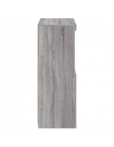 Credenza con Luci LED Grigio Sonoma 60,5x37x100 cm