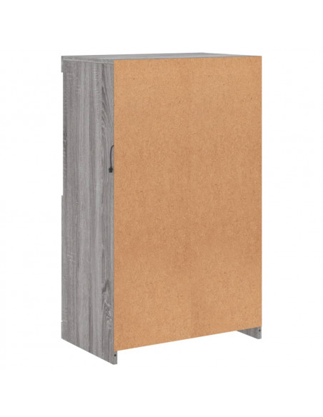 Credenza con Luci LED Grigio Sonoma 60,5x37x100 cm