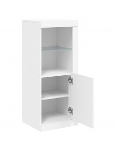 Credenza con Luci LED Bianca 41x37x100 cm 2
