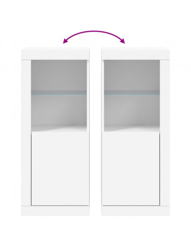 Credenza con Luci LED Bianca 41x37x100 cm