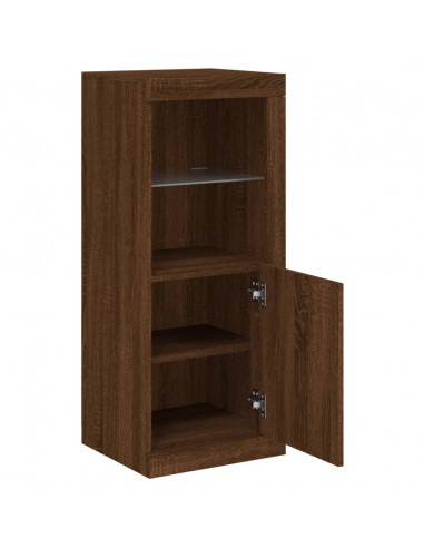 Credenza con Luci LED Rovere Marrone 41x37x100 cm