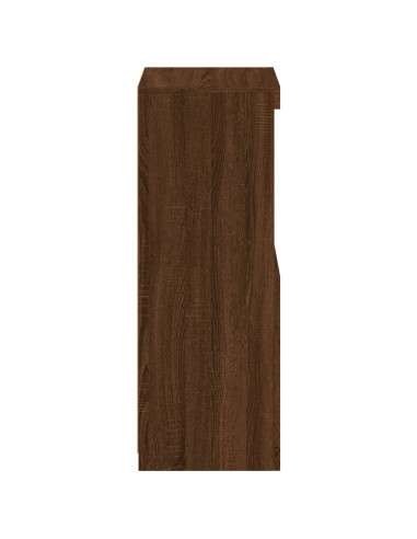 Credenza con Luci LED Rovere Marrone 41x37x100 cm