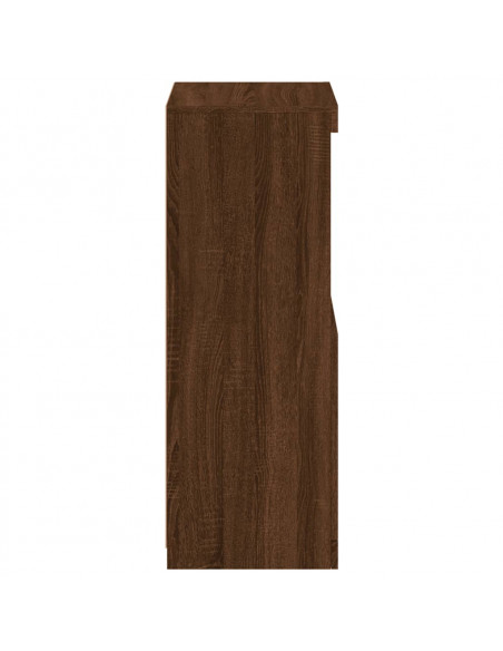Credenza con Luci LED Rovere Marrone 41x37x100 cm