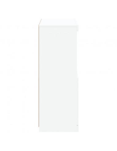 Credenza con Luci LED Bianca 60,5x37x100 cm