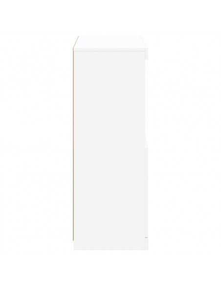 Credenza con Luci LED Bianca 60,5x37x100 cm