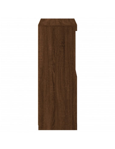 Credenza con Luci LED Rovere Marrone 60,5x37x100 cm