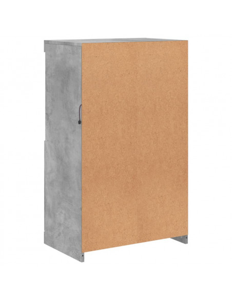 Credenza con Luci LED Grigio Cemento 60,5x37x100 cm