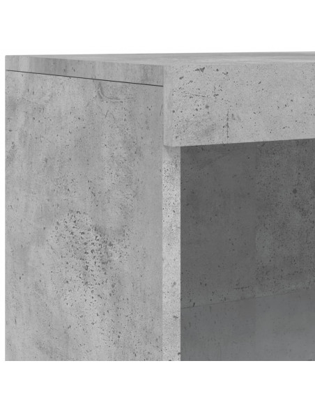 Credenza con Luci LED Grigio Cemento 60,5x37x100 cm