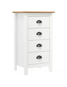Credenza Hill Range Bianco 46x35x80 cm Legno Massello di Pino 2