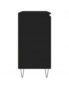 Credenza Nera 104x35x70 cm in Legno Multistrato 2