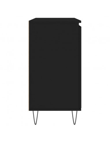 Credenza Nera 104x35x70 cm in Legno Multistrato