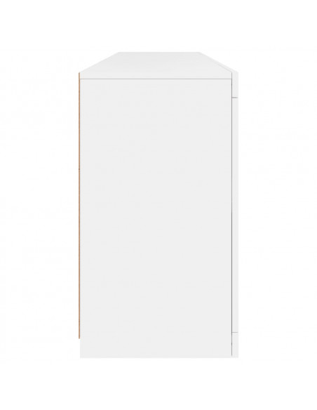 Credenza con Luci LED Bianca 164x37x67 cm