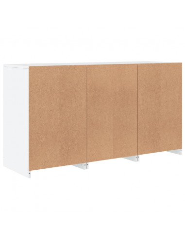 Credenza con Luci LED Bianca 123x37x67 cm