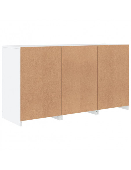 Credenza con Luci LED Bianca 123x37x67 cm