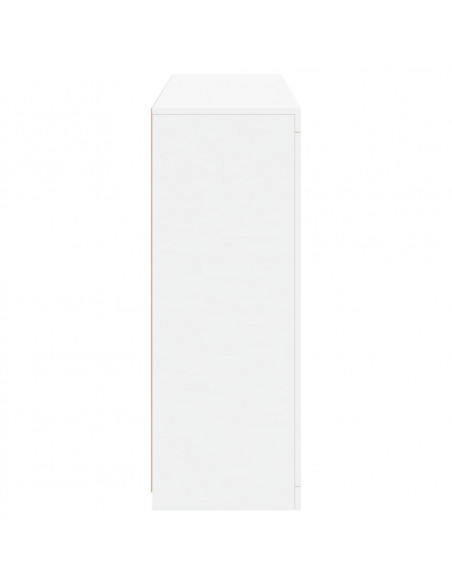 Credenze con Luci LED 3 pz Bianche in Legno Multistrato