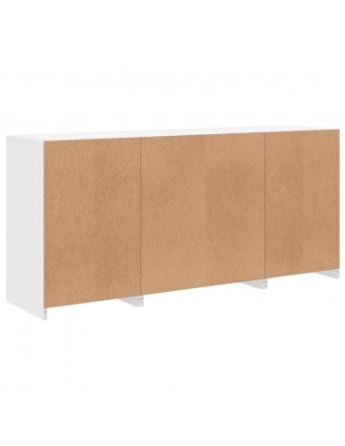 Credenza con Luci LED Bianca 142,5x37x67 cm