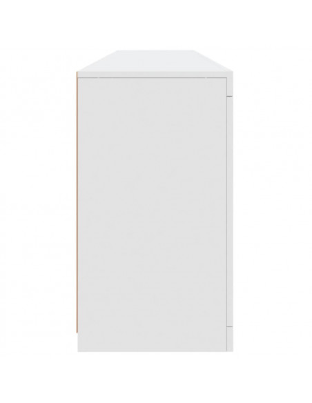 Credenza con Luci LED Bianca 181,5x37x67 cm