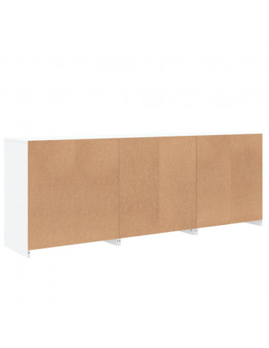 Credenza con Luci LED Bianca 181,5x37x67 cm