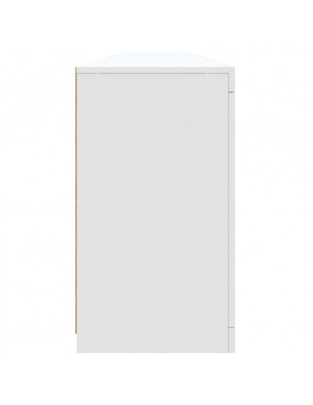 Credenza con Luci LED Bianca 283x37x67 cm