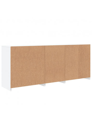 Credenza con Luci LED Bianca 181,5x37x67 cm