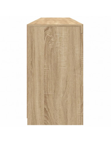 Credenza con Luci LED Rovere Sonoma 162x37x67 cm