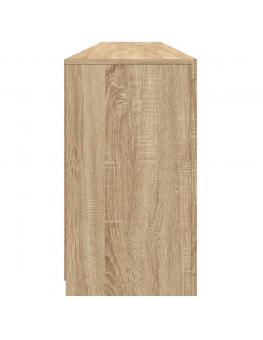 Credenza con Luci LED Rovere Sonoma 202x37x67 cm