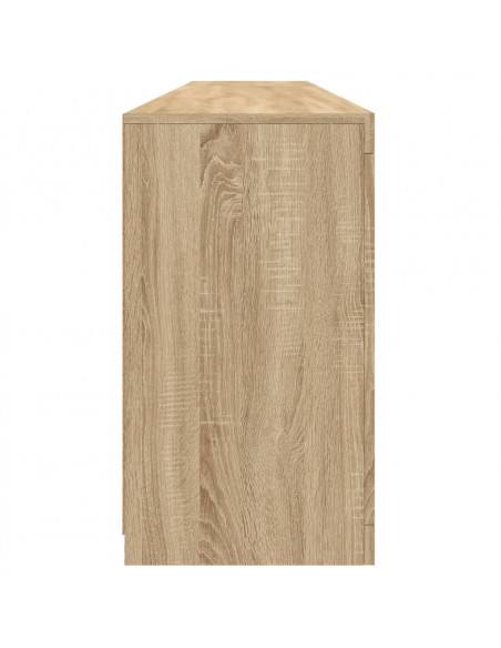 Credenza con Luci LED Rovere Sonoma 202x37x67 cm