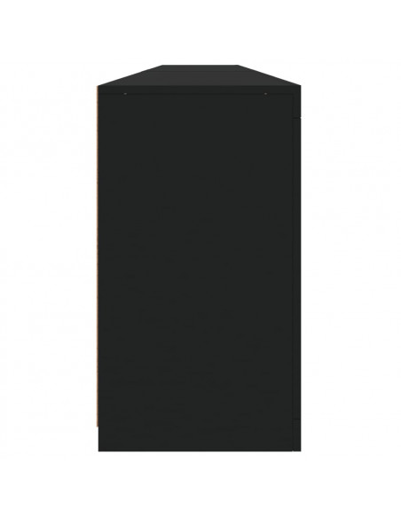 Credenza con Luci LED Nera 283x37x67 cm