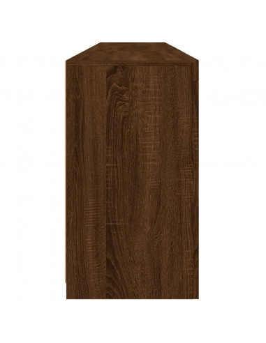 Credenza con Luci LED Rovere Marrone 181,5x37x67 cm