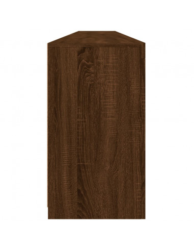 Credenza con Luci LED Rovere Marrone 283x37x67 cm