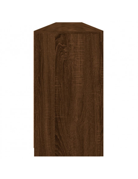 Credenza con Luci LED Rovere Marrone 283x37x67 cm