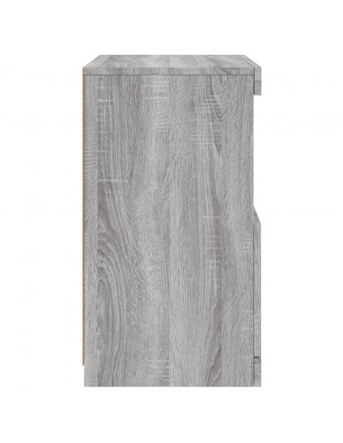 Credenza con Luci LED Grigio Sonoma 41x37x67 cm