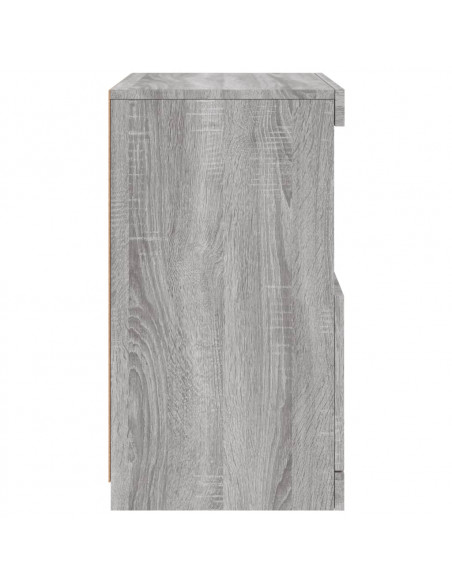 Credenza con Luci LED Grigio Sonoma 41x37x67 cm