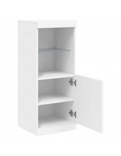 Credenza con Luci LED Bianca 41x37x100 cm 2