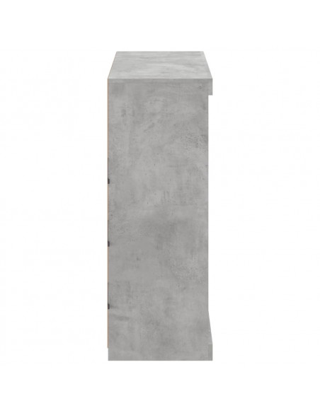 Credenza con Luci LED Grigio Cemento 81x37x100 cm