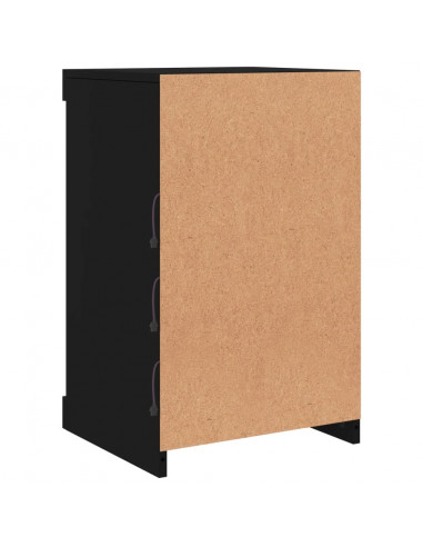 Credenza con Luci LED Nera 41x37x67 cm