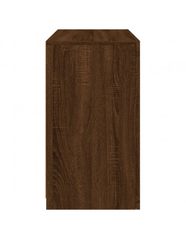 Credenza con Luci LED Rovere Marrone 60,5x37x67 cm