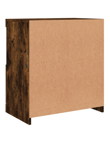 Credenza con Luci LED Rovere Fumo 60x37x67 cm