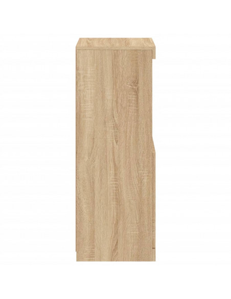 Credenza con Luci LED Rovere Sonoma 41x37x100 cm