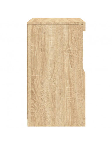 Credenza con Luci LED Rovere Sonoma 41x37x67 cm