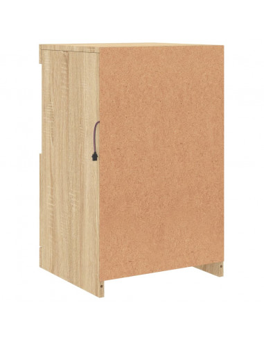 Credenza con Luci LED Rovere Sonoma 41x37x67 cm